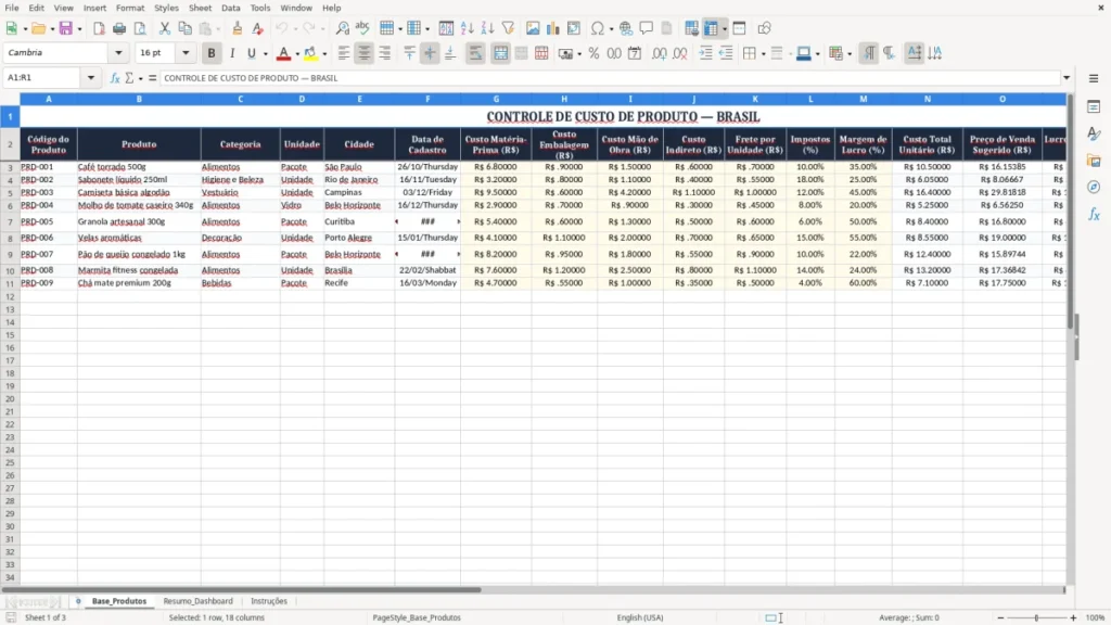 Base_Produtos – Custo de Produto Excel – Planilha Grátis (2026)