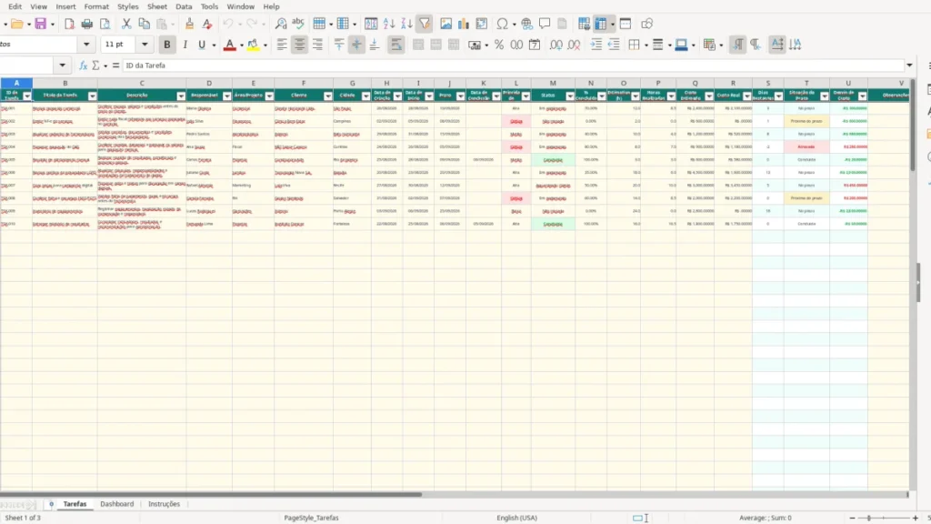 Tarefas – Controle de Tarefas Excel – Planilha Grátis (2026)