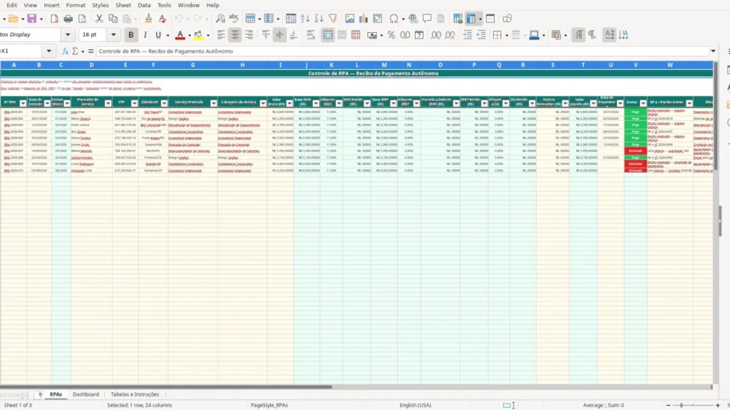 RPAs – RPA Excel – Planilha Grátis (2026)
